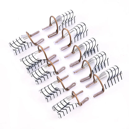 10Pcs Reusable Aluminum Nail Extension Pallets Tips Forms Nail Art Extension Sticker Builder Form Guide Stencil Manicure Tools