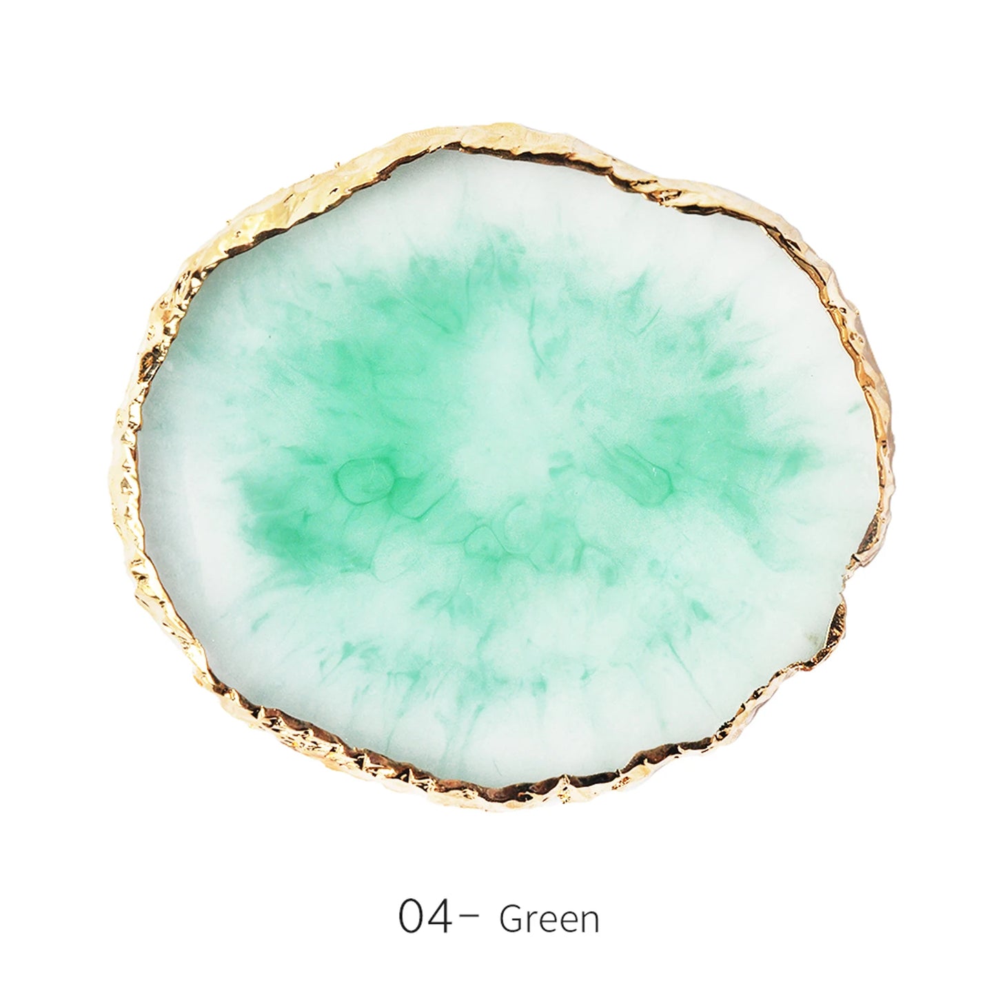 1PC Round Resin Agate Stone Nail Art Palette False Nail Tips Mixing Color Drawing Pallet Gel Polish Display Shelf Manicure Tool