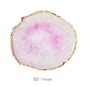1PC Round Resin Agate Stone Nail Art Palette False Nail Tips Mixing Color Drawing Pallet Gel Polish Display Shelf Manicure Tool