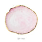 1PC Round Resin Agate Stone Nail Art Palette False Nail Tips Mixing Color Drawing Pallet Gel Polish Display Shelf Manicure Tool