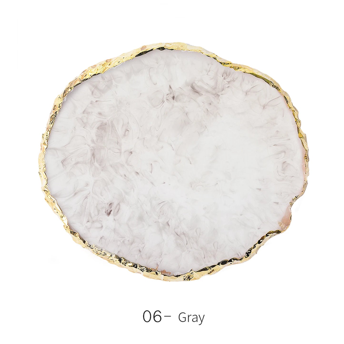 1PC Round Resin Agate Stone Nail Art Palette False Nail Tips Mixing Color Drawing Pallet Gel Polish Display Shelf Manicure Tool